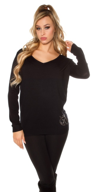 2in1 sweater Wrap Look at the back Black